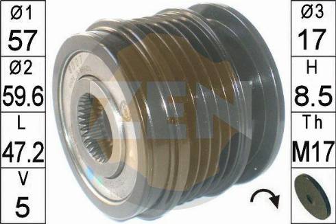 Messmer ZN6007 - Ремінний шків, генератор autozip.com.ua