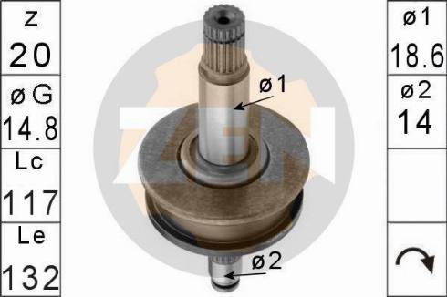 Messmer ZN0957 - Провідна шестерня, стартер autozip.com.ua