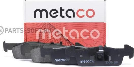 METACO 3000-184 - Гальмівні колодки, дискові гальма autozip.com.ua