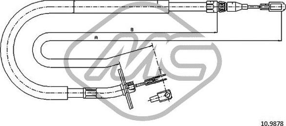 Metalcaucho 80966 - Трос, гальмівна система autozip.com.ua