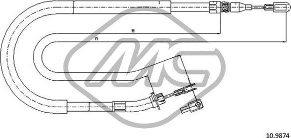 Metalcaucho 80962 - Трос, гальмівна система autozip.com.ua