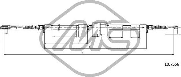 Metalcaucho 80594 - Трос, гальмівна система autozip.com.ua