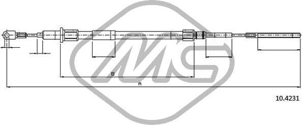 Metalcaucho 80659 - Трос, гальмівна система autozip.com.ua