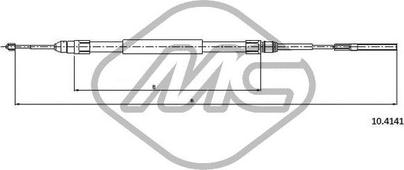 Metalcaucho 80661 - Трос, гальмівна система autozip.com.ua