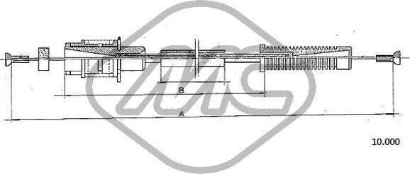 Metalcaucho 80891 - Тросик газу autozip.com.ua