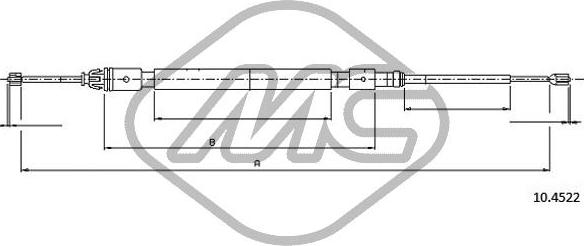 Metalcaucho 80841 - Трос, гальмівна система autozip.com.ua