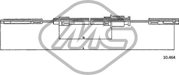 Metalcaucho 80807 - Трос, гальмівна система autozip.com.ua