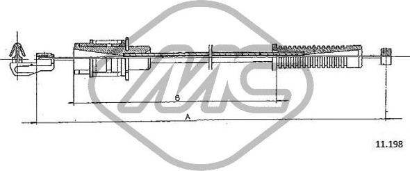 Metalcaucho 80879 - Тросик газу autozip.com.ua