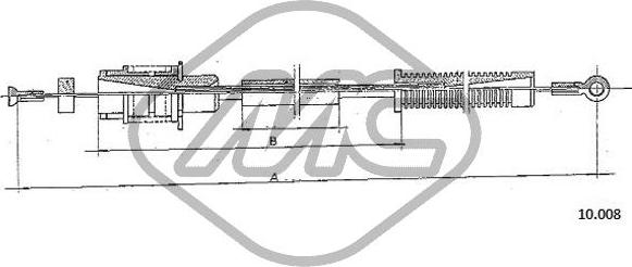Metalcaucho 80875 - Тросик газу autozip.com.ua