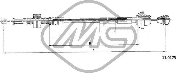 Metalcaucho 81910 - Тросик газу autozip.com.ua