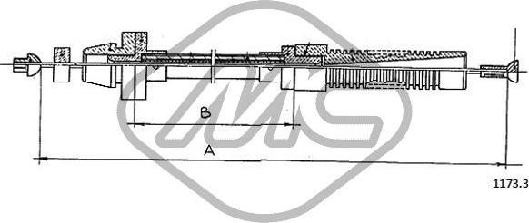 Metalcaucho 81464 - Тросик газу autozip.com.ua
