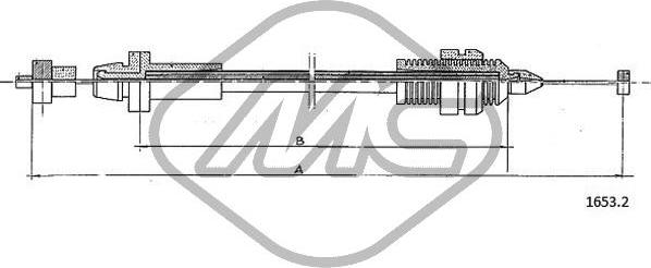 Metalcaucho 81475 - Тросик газу autozip.com.ua