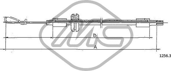 Metalcaucho 81595 - Тросик замка капота autozip.com.ua