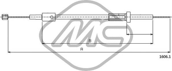 Metalcaucho 81597 - Тросик замка капота autozip.com.ua