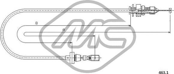 Metalcaucho 81532 - Тросик газу autozip.com.ua