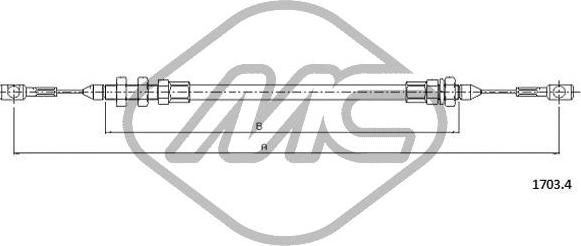Metalcaucho 81524 - Тросик газу autozip.com.ua