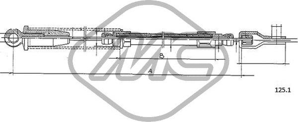 Metalcaucho 81570 - Тросик стартера autozip.com.ua