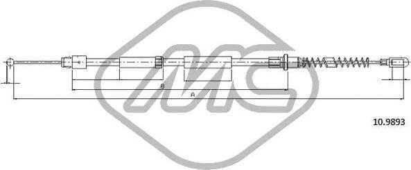 Metalcaucho 81021 - Трос, гальмівна система autozip.com.ua