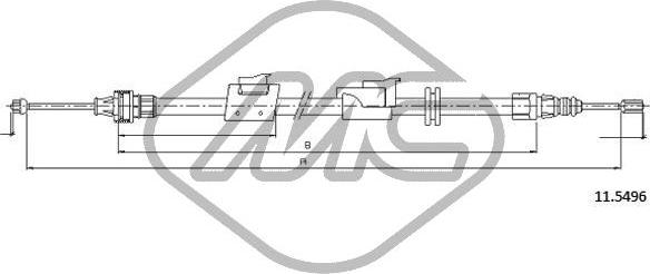 Metalcaucho 81849 - Трос, гальмівна система autozip.com.ua