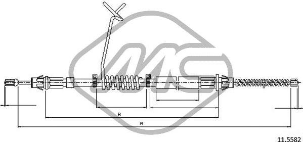 Metalcaucho 81855 - Трос, гальмівна система autozip.com.ua