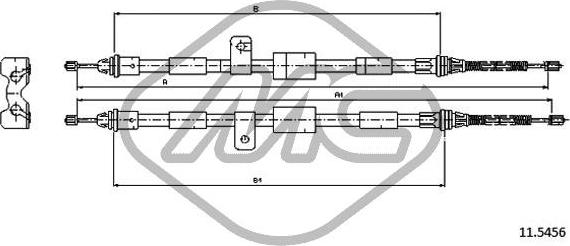 Metalcaucho 81823 - Трос, гальмівна система autozip.com.ua