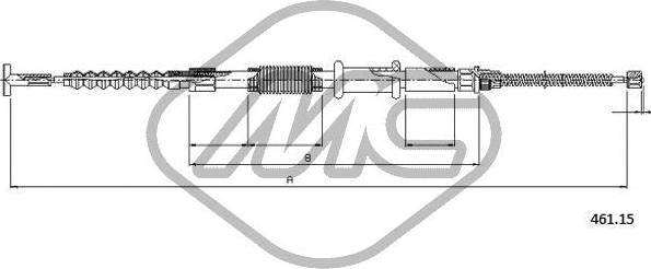 Metalcaucho 81316 - Трос, гальмівна система autozip.com.ua
