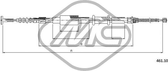 Metalcaucho 81313 - Трос, гальмівна система autozip.com.ua