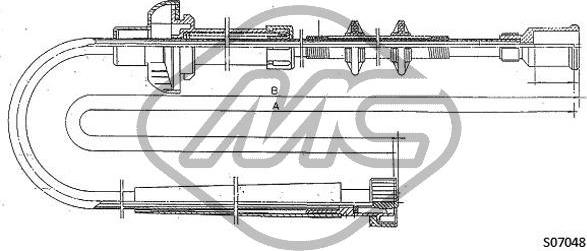 Metalcaucho 81244 - Тросик спідометра autozip.com.ua