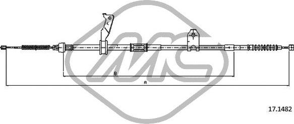 Metalcaucho 83526 - Трос, гальмівна система autozip.com.ua