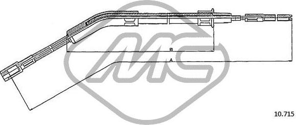 Metalcaucho 83694 - Трос, гальмівна система autozip.com.ua