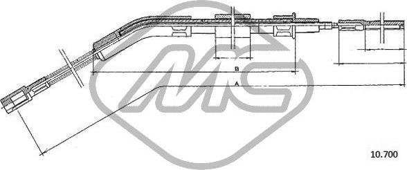 Metalcaucho 83692 - Трос, гальмівна система autozip.com.ua