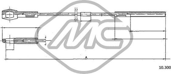 Metalcaucho 83606 - Трос, управління зчепленням autozip.com.ua