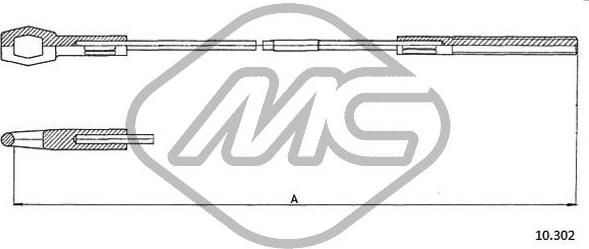 Metalcaucho 83607 - Трос, управління зчепленням autozip.com.ua