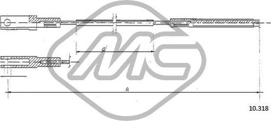 Metalcaucho 83615 - Трос, управління зчепленням autozip.com.ua