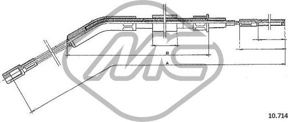 Metalcaucho 83689 - Трос, гальмівна система autozip.com.ua