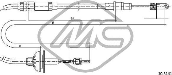 Metalcaucho 83633 - Трос, управління зчепленням autozip.com.ua