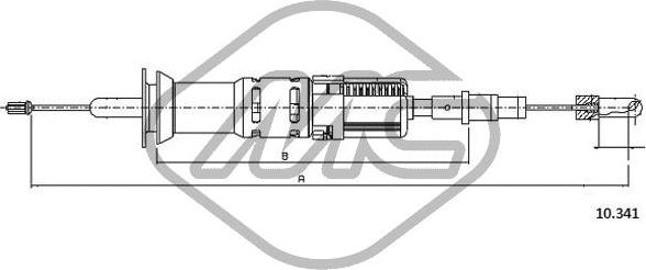 Metalcaucho 83627 - Трос, управління зчепленням autozip.com.ua