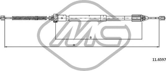 Metalcaucho 83081 - Трос, гальмівна система autozip.com.ua