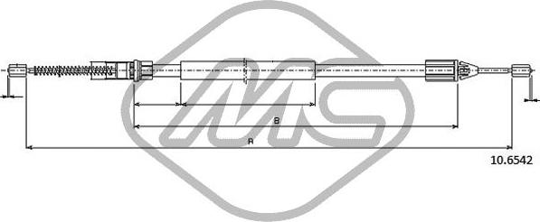 Metalcaucho 83073 - Трос, гальмівна система autozip.com.ua