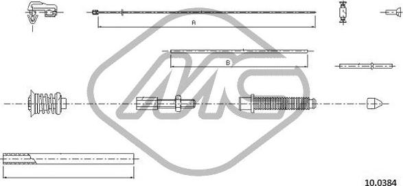 Metalcaucho 83141 - Тросик газу autozip.com.ua