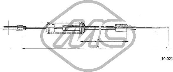 Metalcaucho 83134 - Тросик газу autozip.com.ua