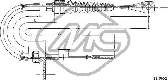 Metalcaucho 83840 - Тросик газу autozip.com.ua