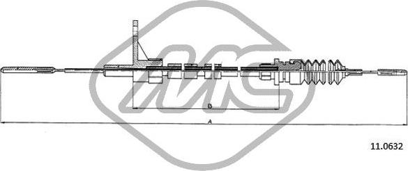 Metalcaucho 83819 - Тросик газу autozip.com.ua