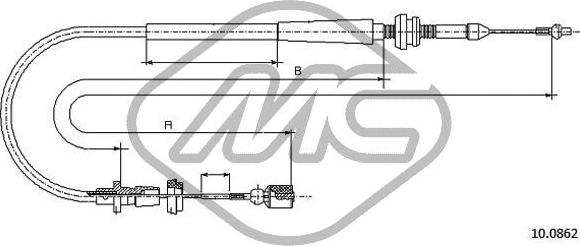 Metalcaucho 83824 - Тросик газу autozip.com.ua