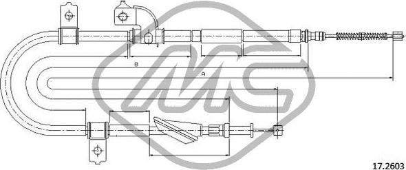 Metalcaucho 83301 - Трос, гальмівна система autozip.com.ua