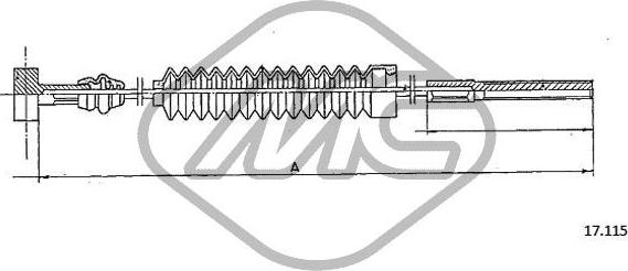 Metalcaucho 83389 - Трос, гальмівна система autozip.com.ua