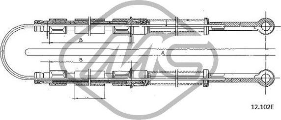 Metalcaucho 83243 - Трос, гальмівна система autozip.com.ua