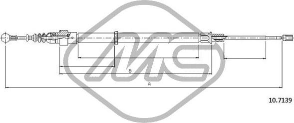 Metalcaucho 83251 - Трос, гальмівна система autozip.com.ua