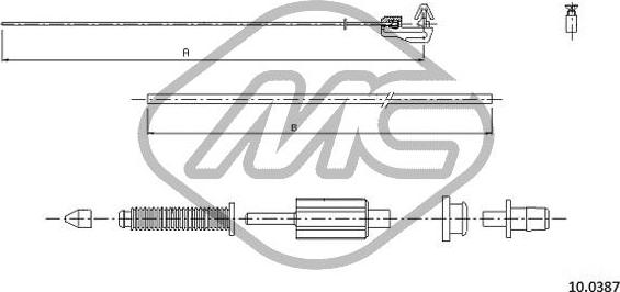 Metalcaucho 83200 - Тросик газу autozip.com.ua