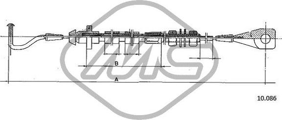 Metalcaucho 83791 - Тросик газу autozip.com.ua